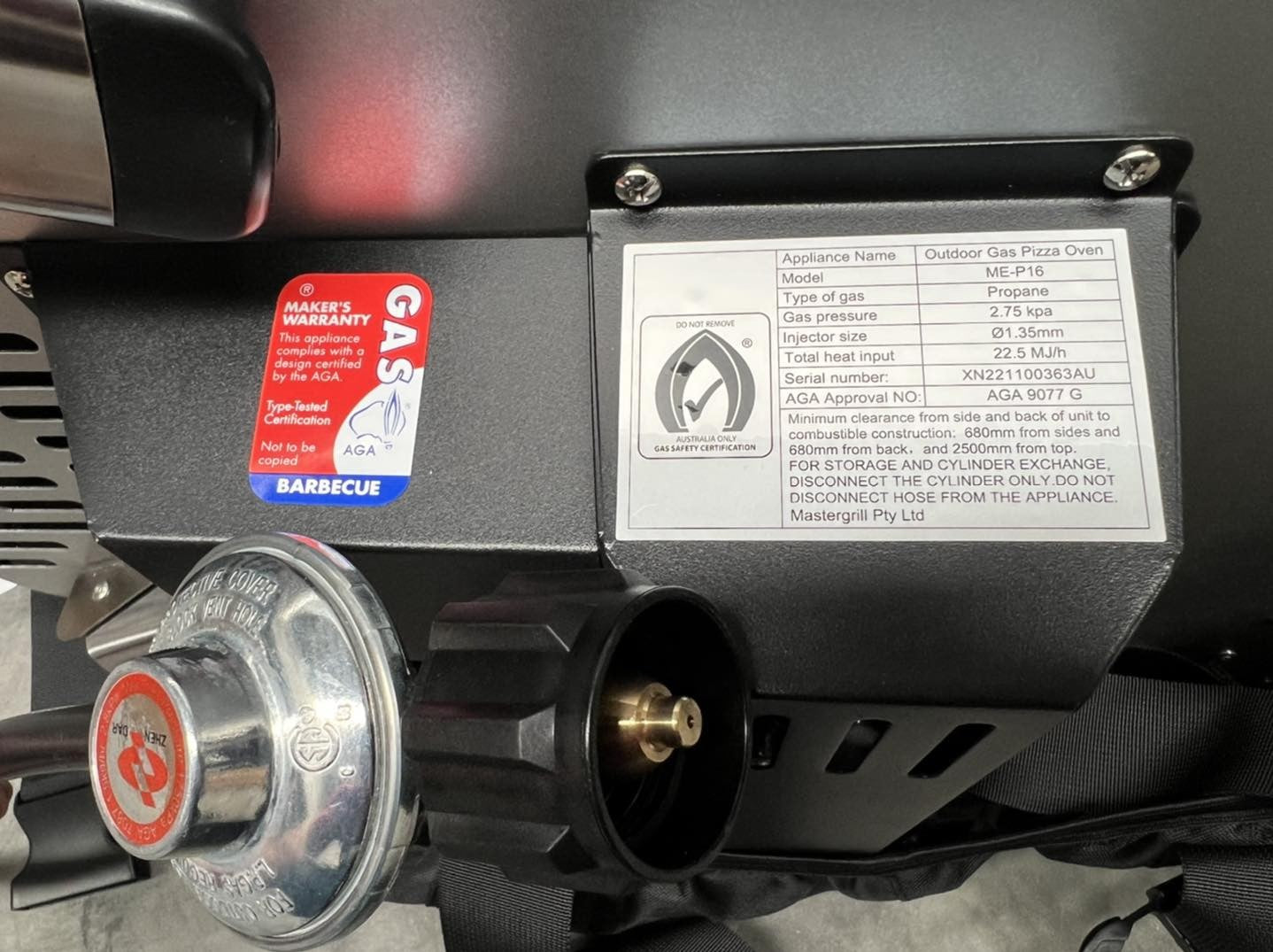 Master Grill 16" Portable Gas Pizza Oven