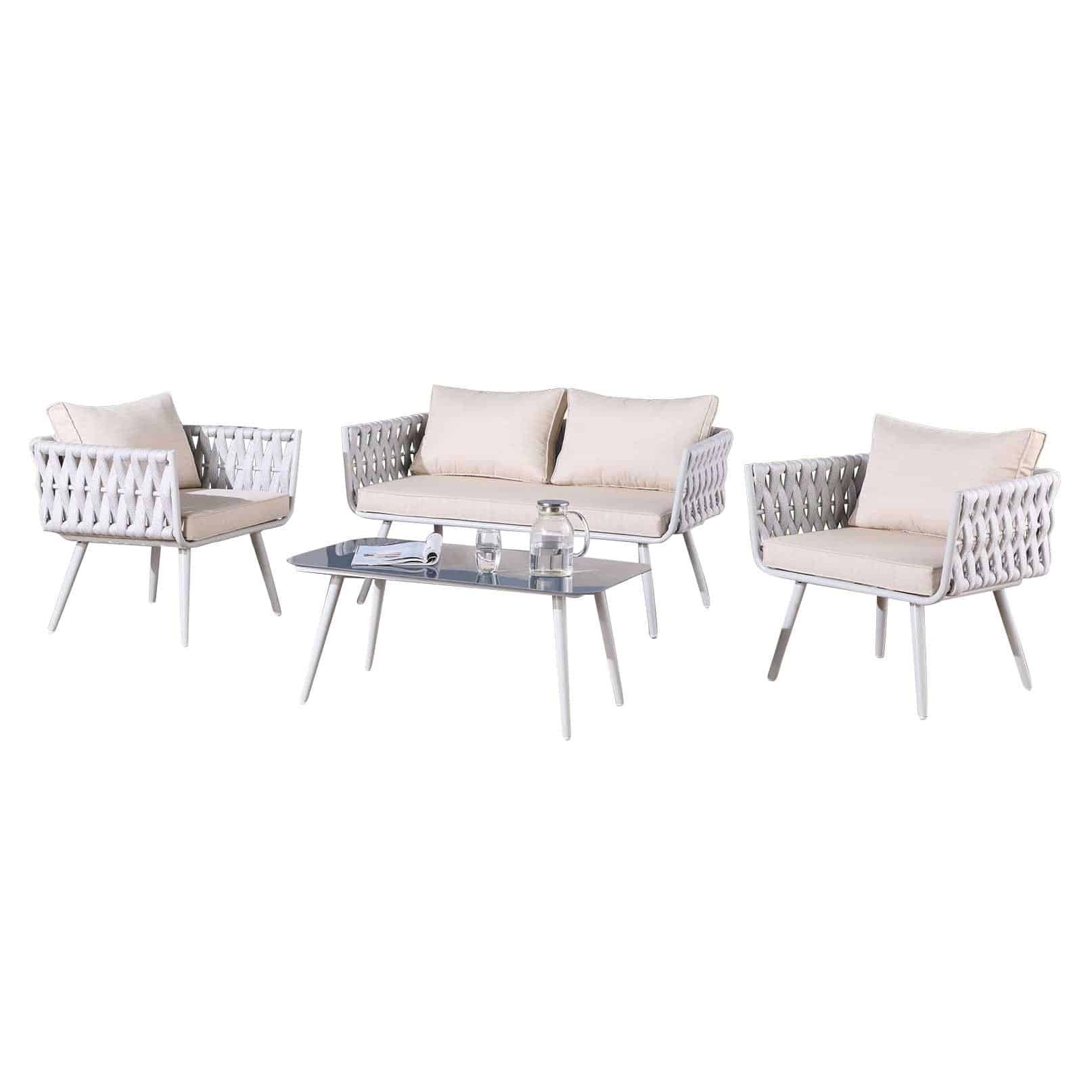 UHome 4-piece Modern Outdoor Sofa Set