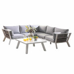 UHome 5-piece L-Shape Outdoor Upholstered Sofa Set