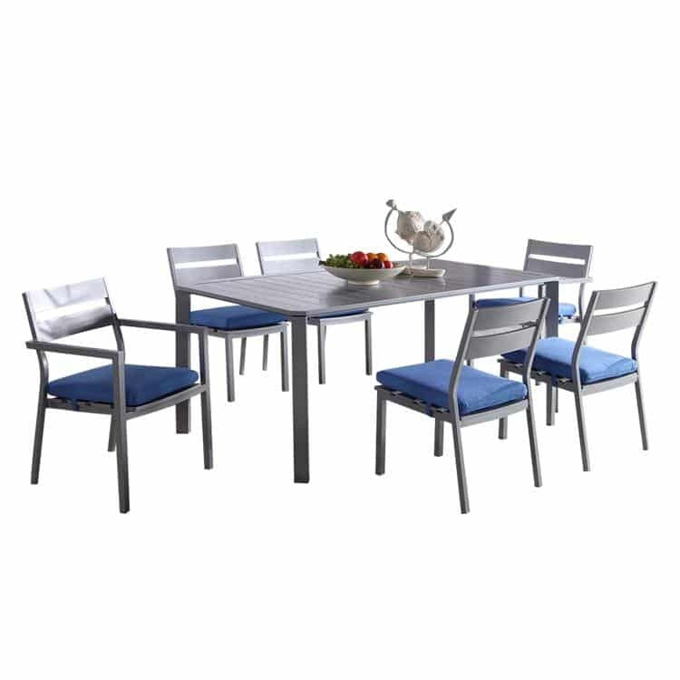 UHome 7-piece Modern Outdoor Dining Table Set For 6