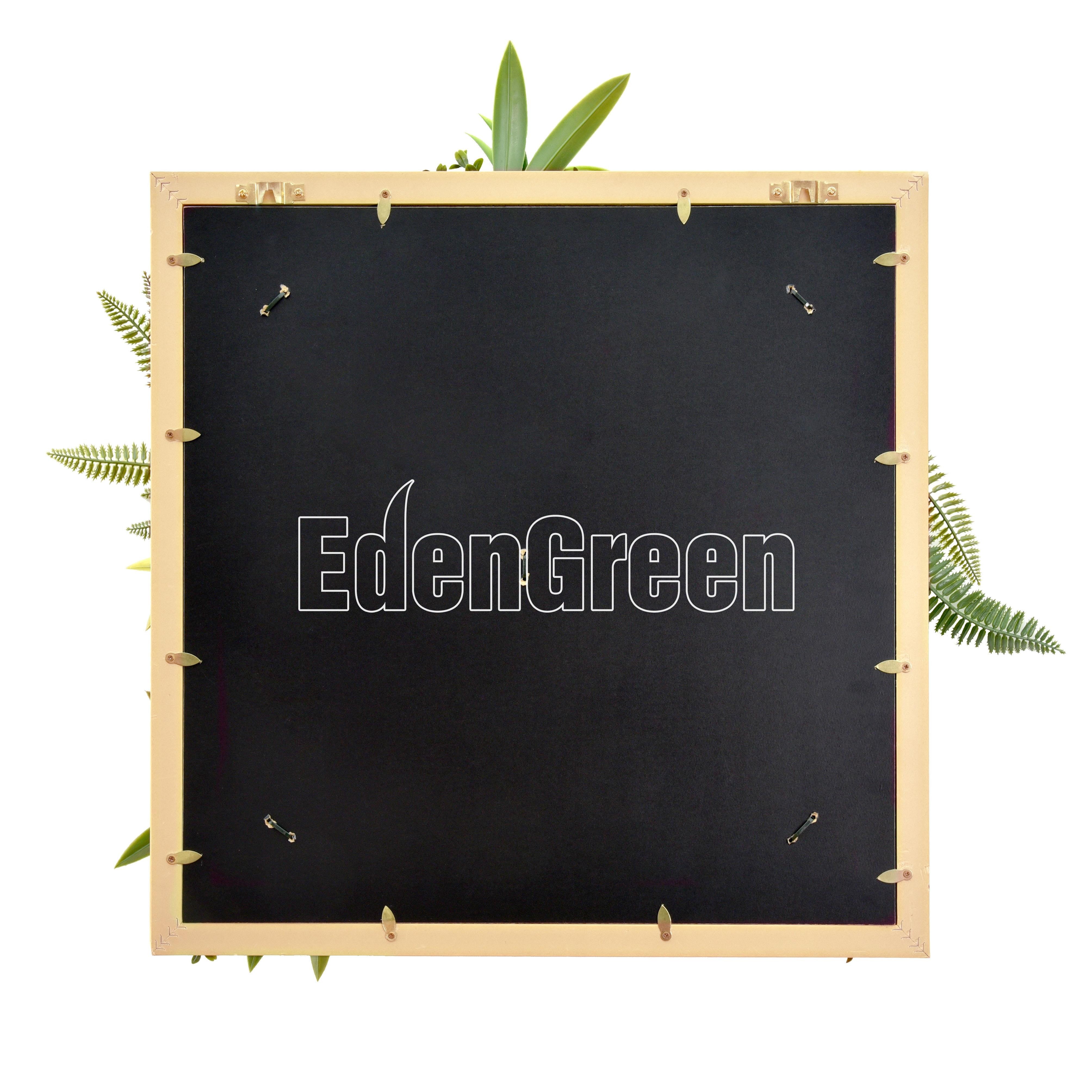 RheaB Wooden Frame EGK004BV004 50*50cm EdenGreen Vertical Green Wall  Artificial Hedge Tile