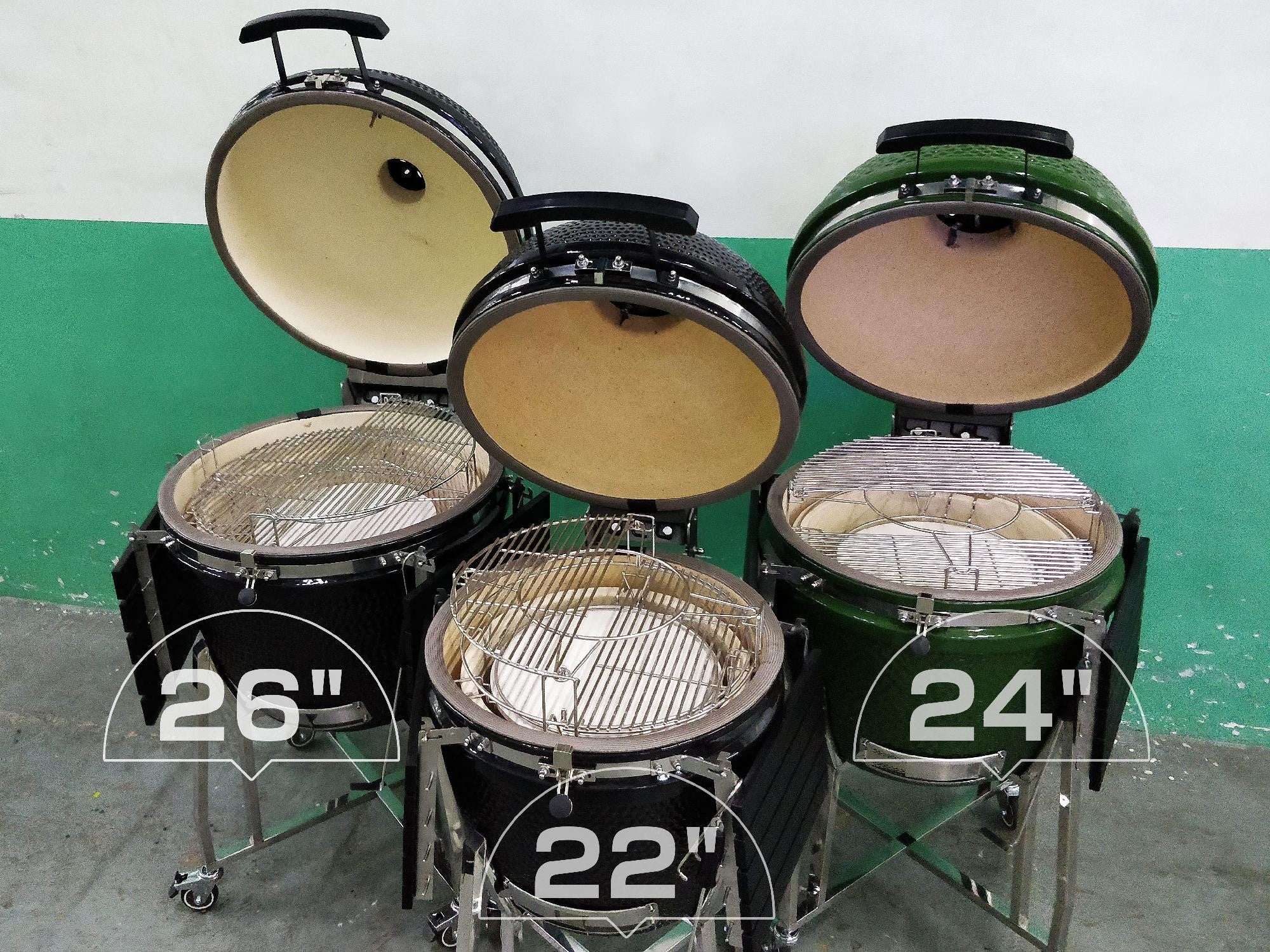 Master Grill 24" Premier Kamado Ceramic Smoker Set