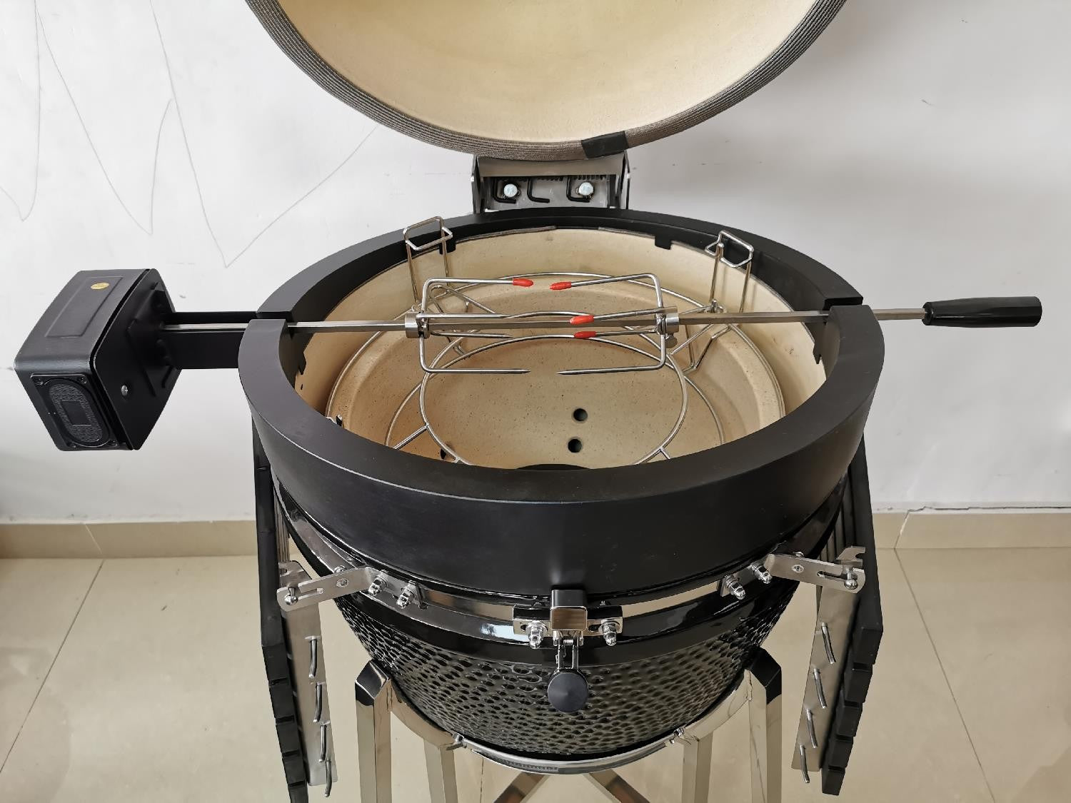 Master Grill 26" Premier Kamado Ceramic Smoker Set