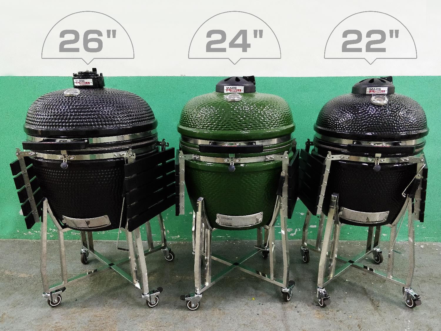 Master Grill 26" Premier Kamado Ceramic Smoker Set