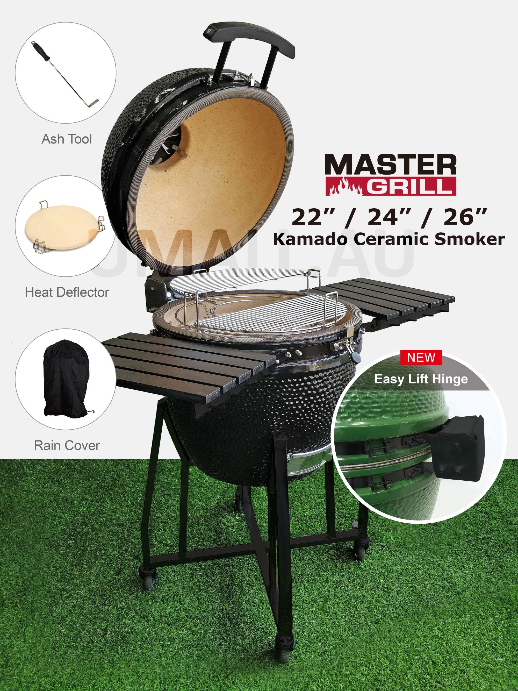 Master Grill 24" Premier Kamado Ceramic Smoker Set