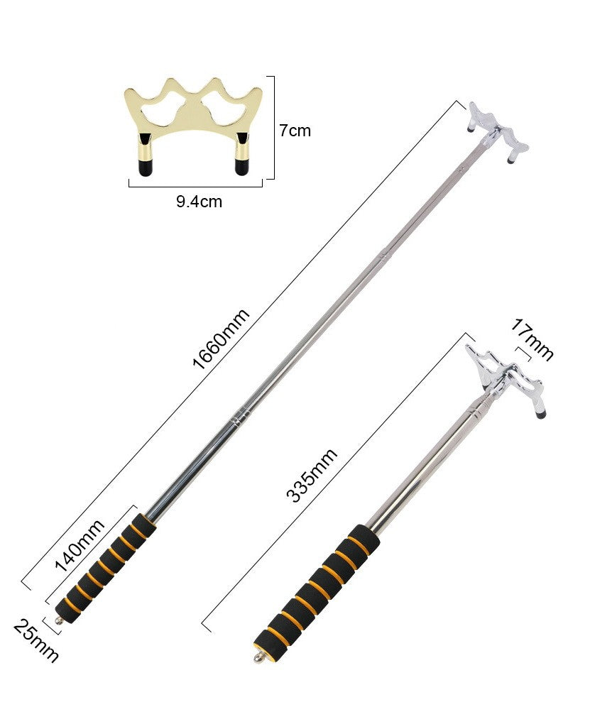 Adjustable Stainless Steel Pool Stick Bridge with Removable Low Head