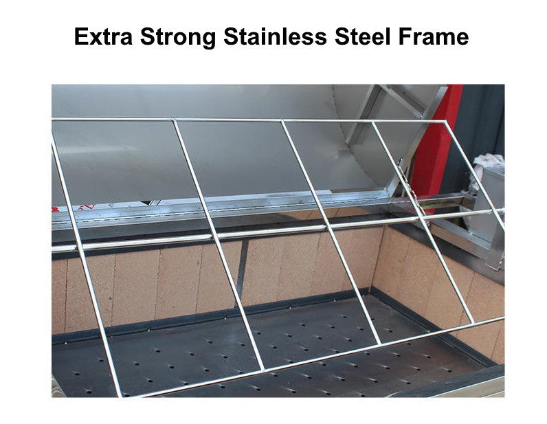 XL Stainless Steel Hooded Spit Roaster Charcoal BBQ Grill