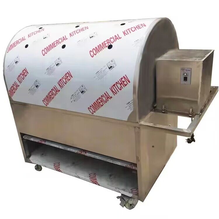 XL Stainless Steel Hooded Spit Roaster Charcoal BBQ Grill