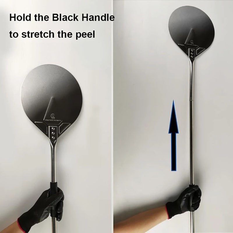 9 inches Stainless Steel Turning Pizza Peel - Long Handle
