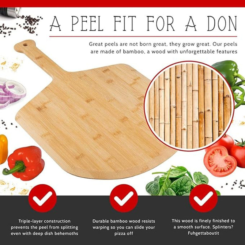 16 inches Bamboo Pizza Paddle and Serving Board