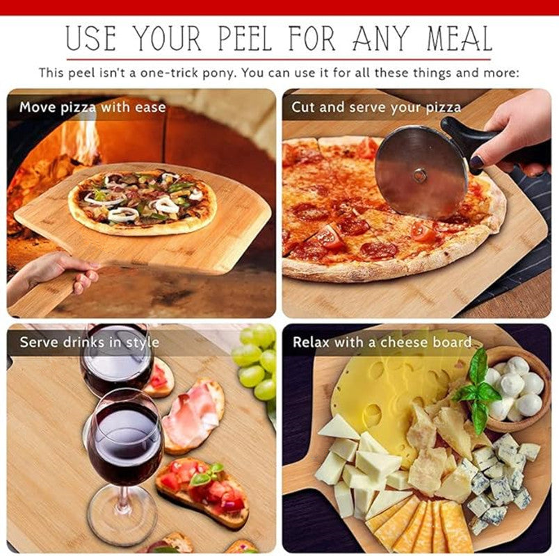 16 inches Bamboo Pizza Paddle and Serving Board
