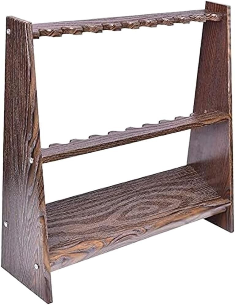 10 Holes Vintage Style Pool Cue Rack