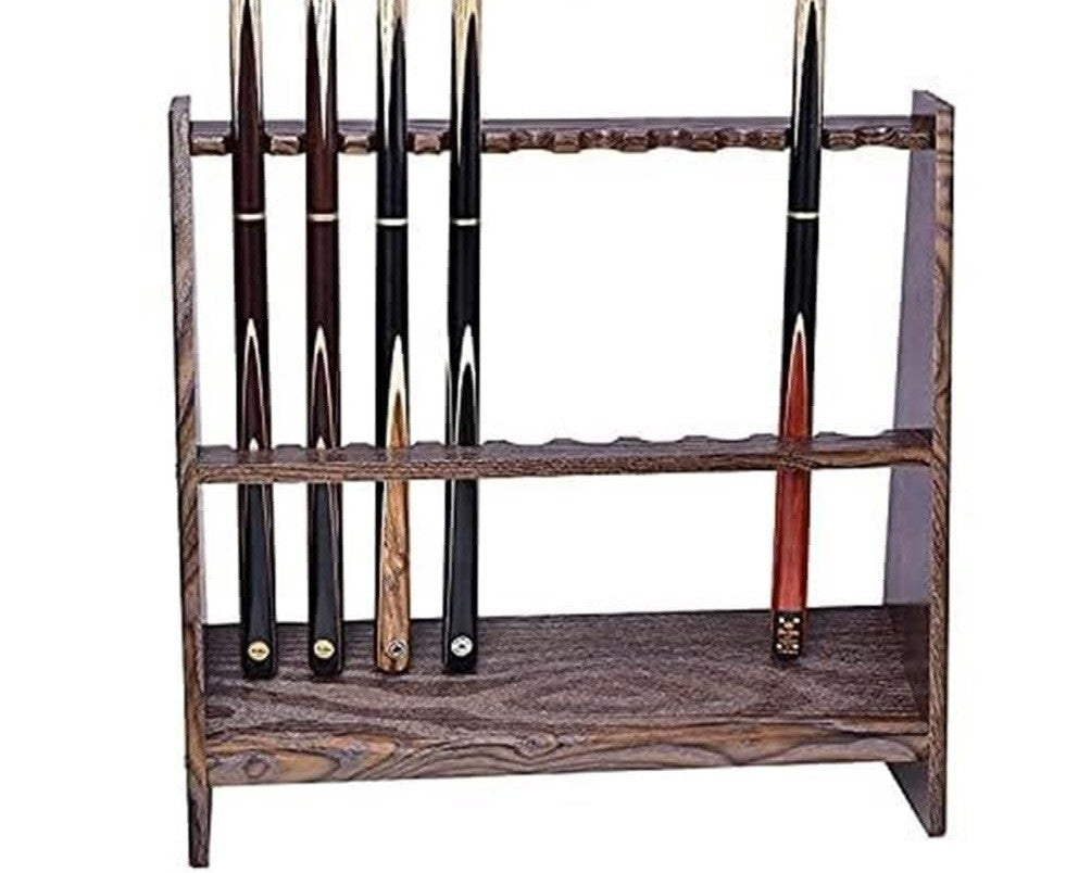 10 Holes Vintage Style Pool Cue Rack