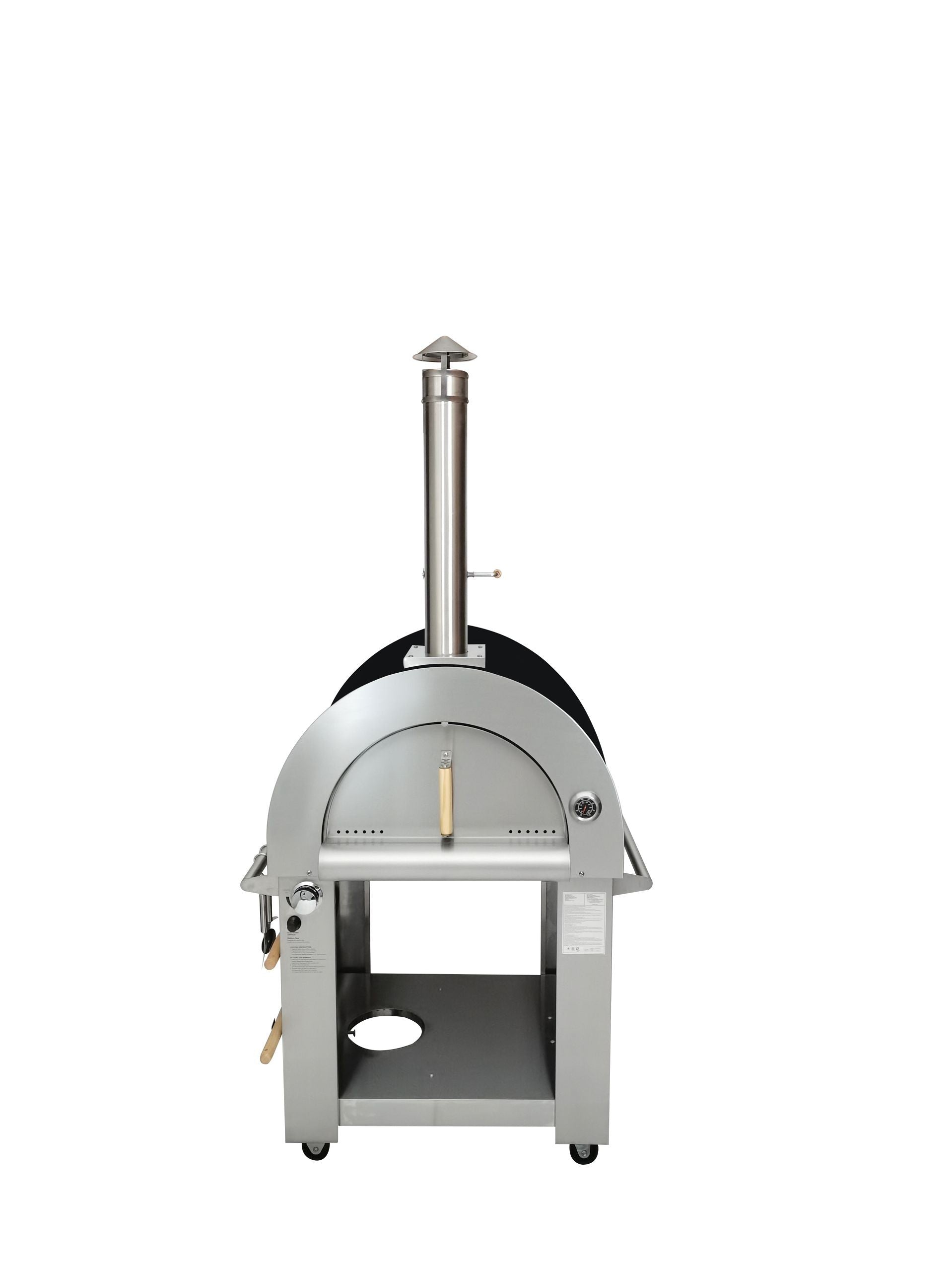 Dual Fuel Stainless steel Pizza Oven with Deluxe Enamel Top