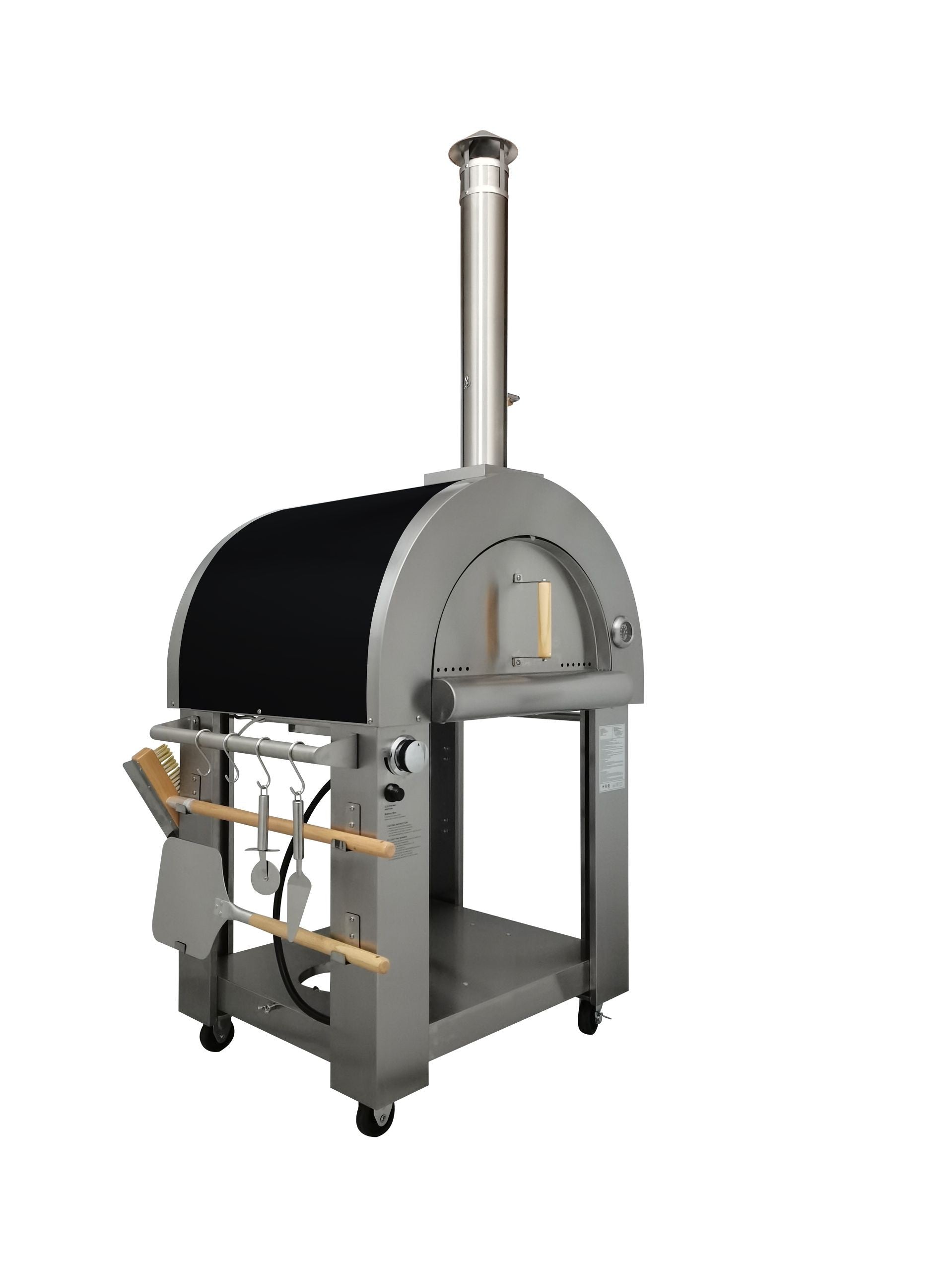 Dual Fuel Stainless steel Pizza Oven with Deluxe Enamel Top