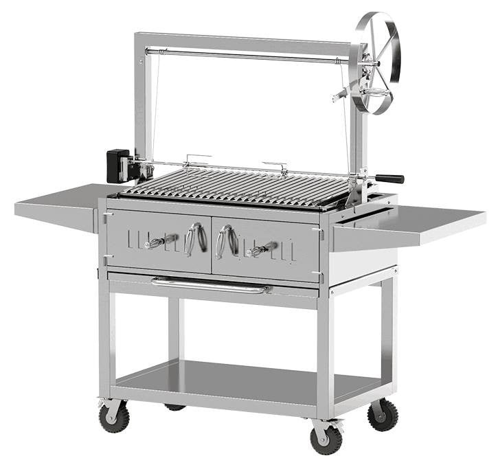 Full stainless steel Argentine style charcoal BBQ Grill
