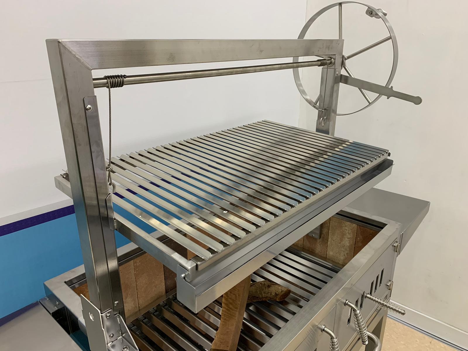 Full stainless steel Argentine style charcoal BBQ Grill