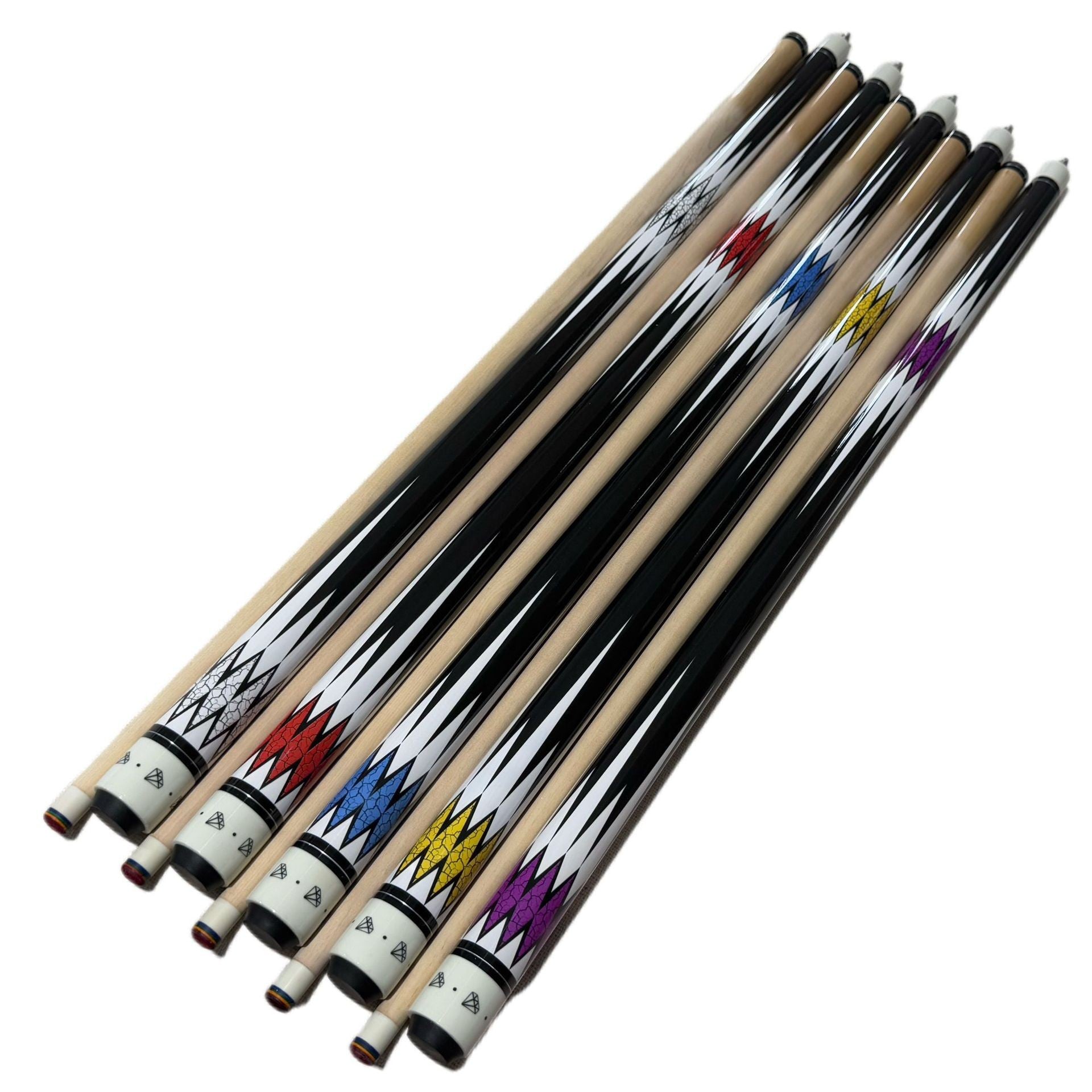 Diamond Pool Cue Stick / Billiard Cue - White Series