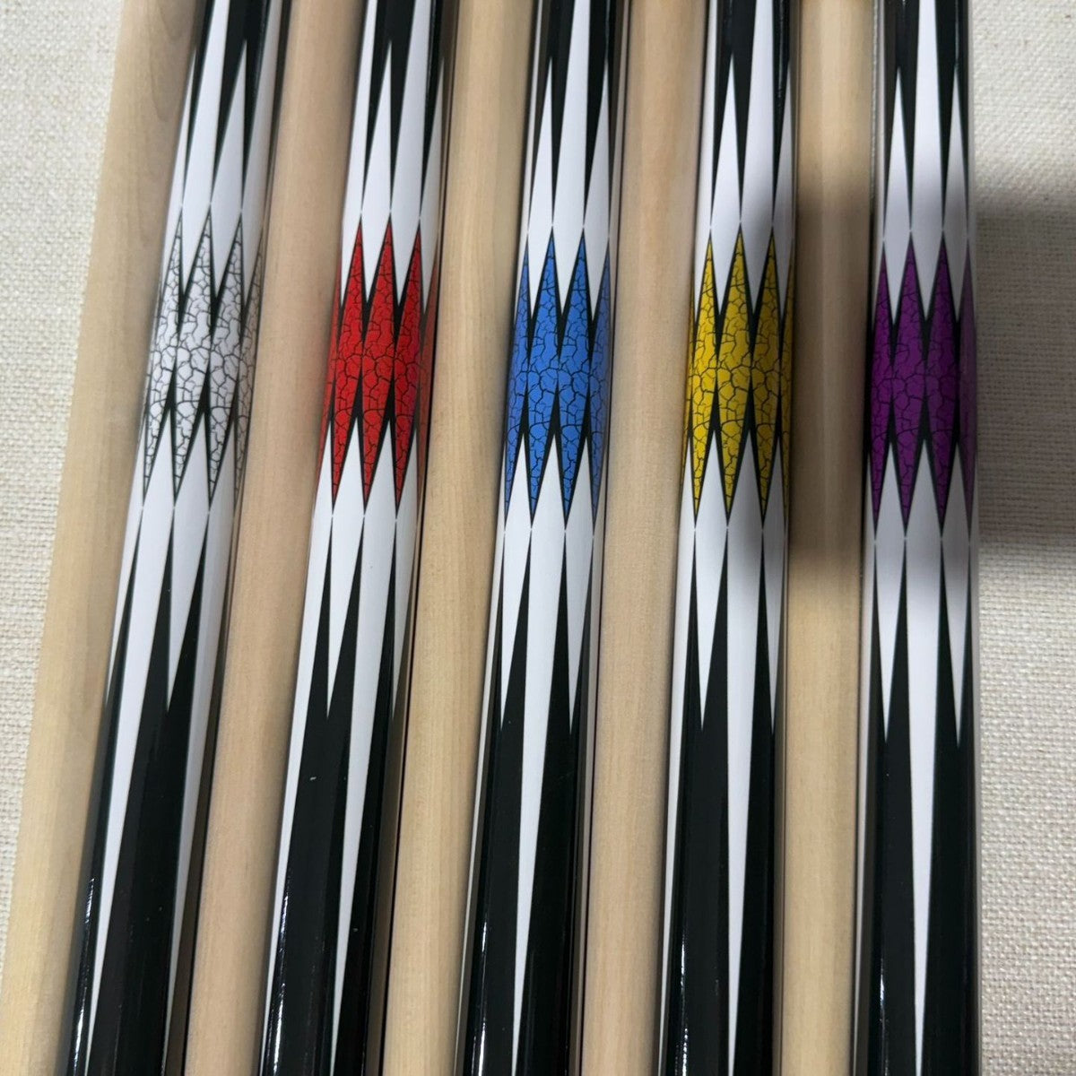 Diamond Pool Cue Stick / Billiard Cue - White Series