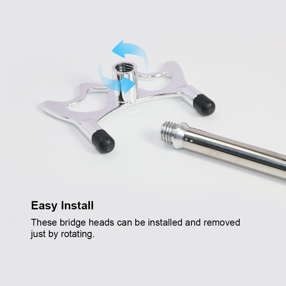 Adjustable Stainless Steel Pool Stick Bridge with Removable Cross Head