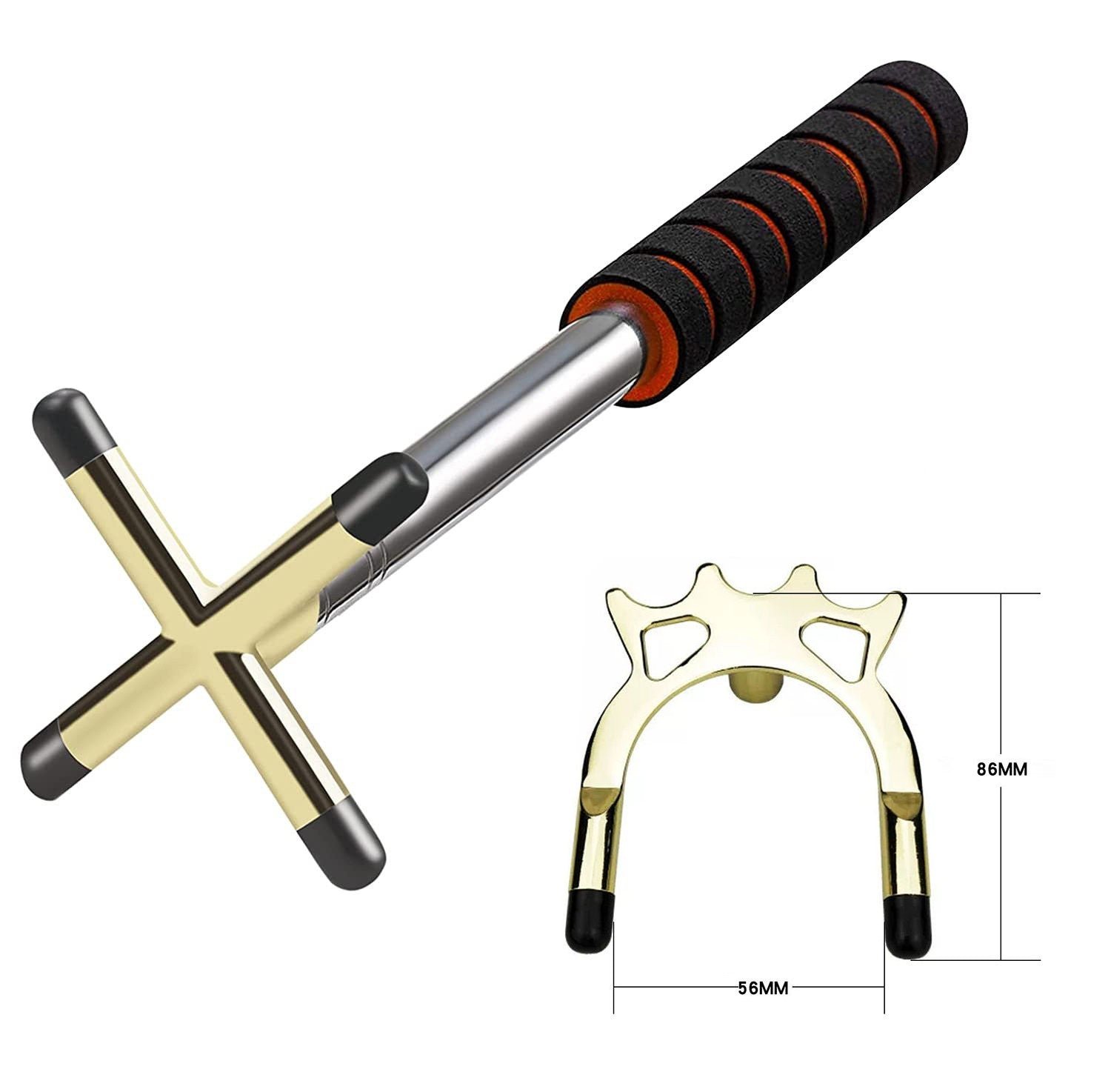 Adjustable Stainless Steel Pool Stick Bridge with Removable Cross Head