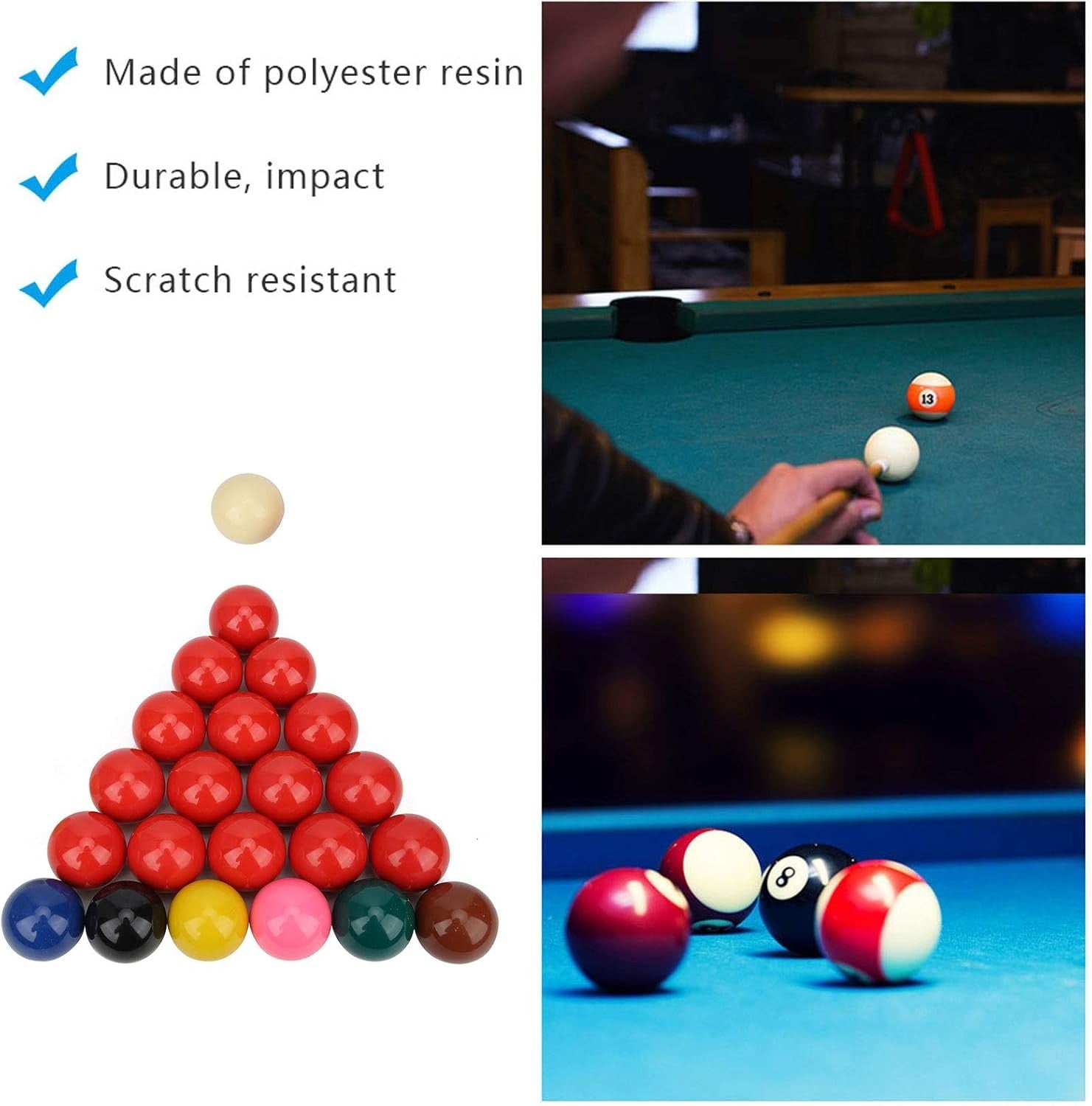 3A Crystal Premier Snooker Ball Set