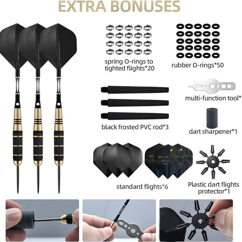 3-PCS 24g Brass Tip Dart with case & accessories