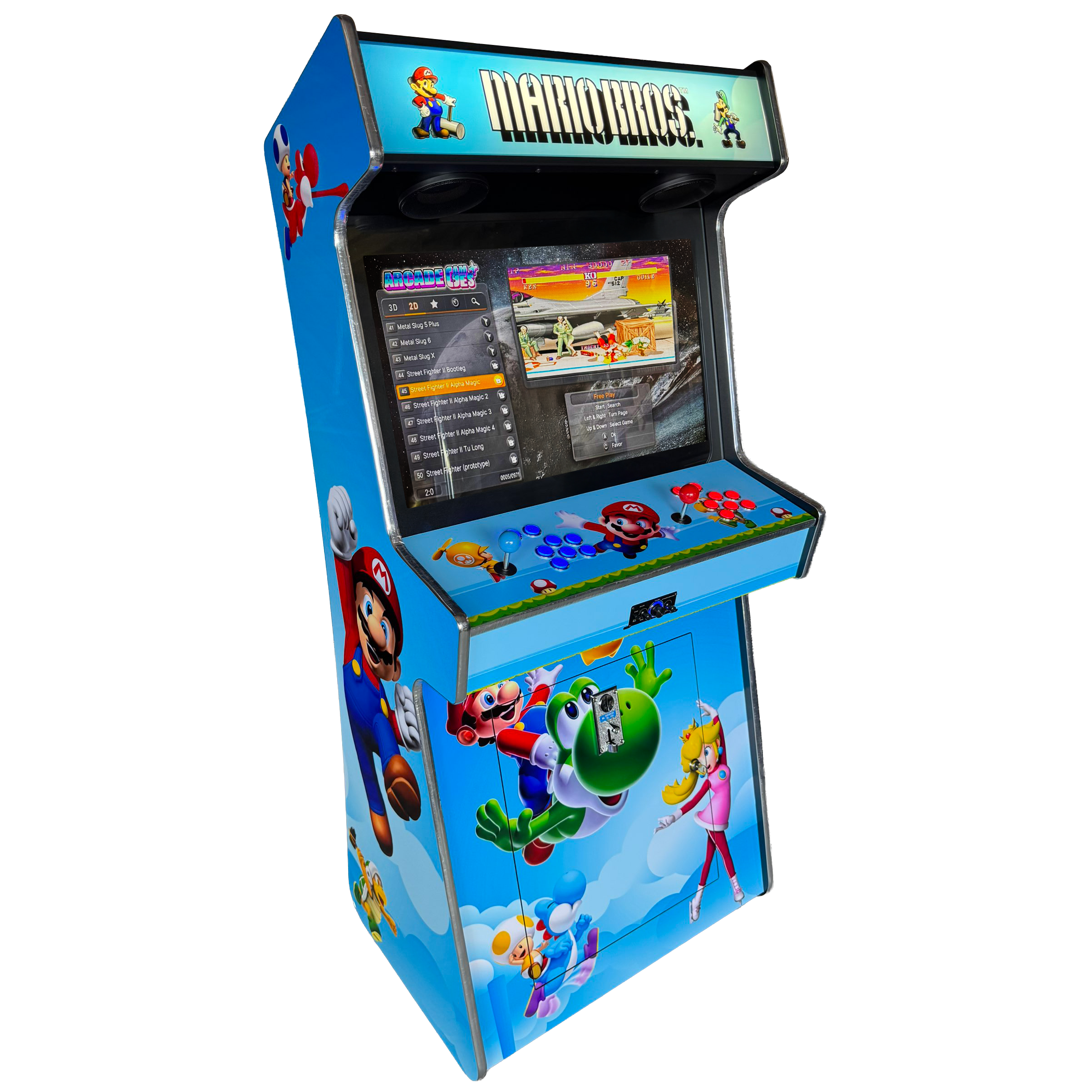 32″ LCD 2 Player Slim Upright Arcade Machine - Mario Bros.