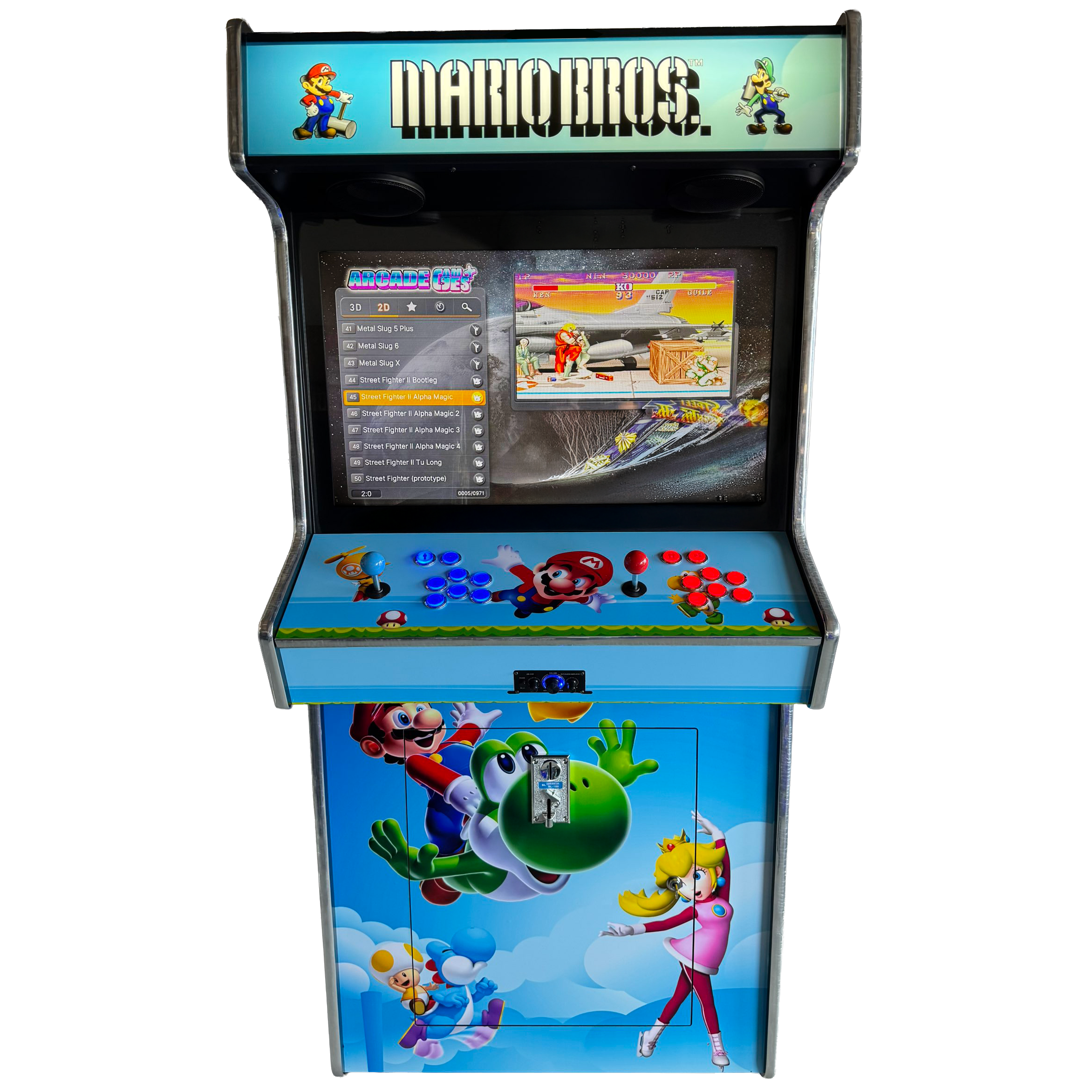32″ LCD 2 Player Slim Upright Arcade Machine - Mario Bros.